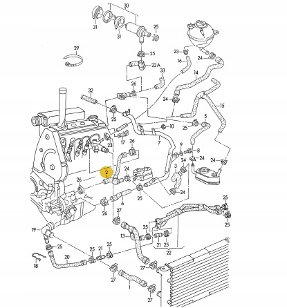 Пабтрубок  труба радиатора 028121053l Доставка