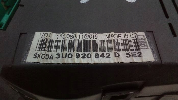 фото №8, Лічильник skoda superb 2,0 tdi 3u0920842d