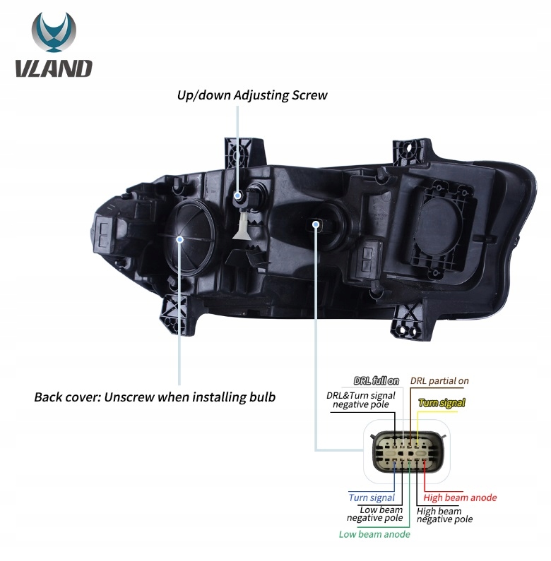 Фары фары комплект  vland дневные line ходовие огни  led тюнинг dodge charger рестайлинг  14- Киев