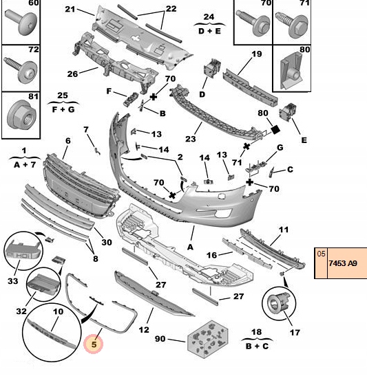 фото №10, Хромированная рамка решётка радиатора перед peugeot 3008 lift 1611182780 org