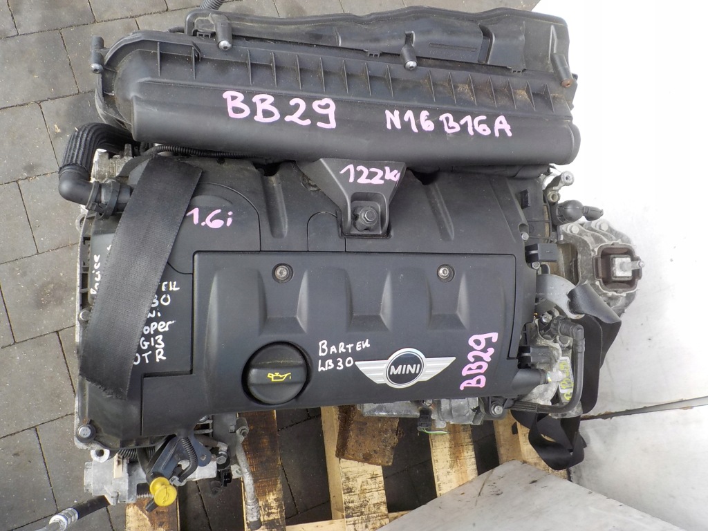 фото №13, Mini cooper r56 r60 13r 1.6 16v 122km euro5 двигатель m16b16a kompletny