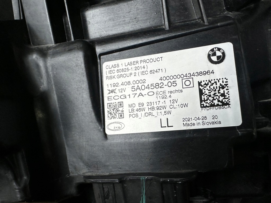 фото №15, Лампа правая правый передняя перед bmw 4 laser g80 g22 g23 5a04582-05