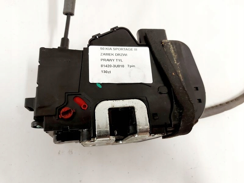 фото №7, Kia sportage iii замок дверь правый задняя 81420-3u010 7 pin