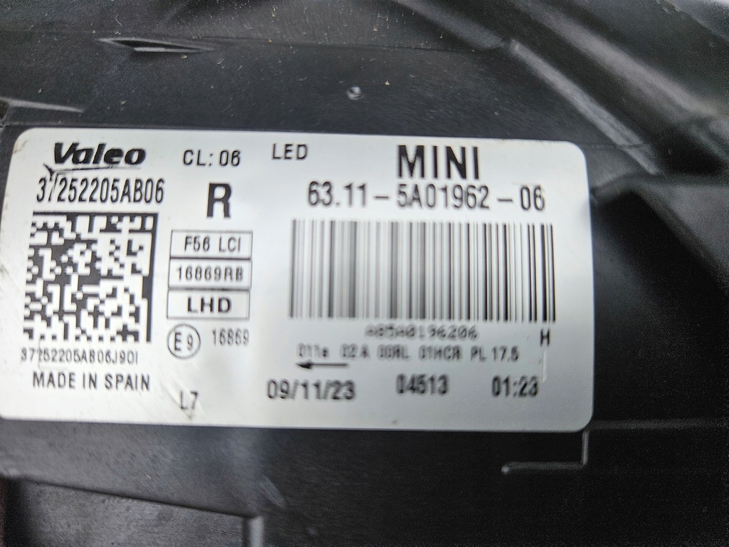 фото №7, Mini f56 f55 lift лампа права full led 5a01962