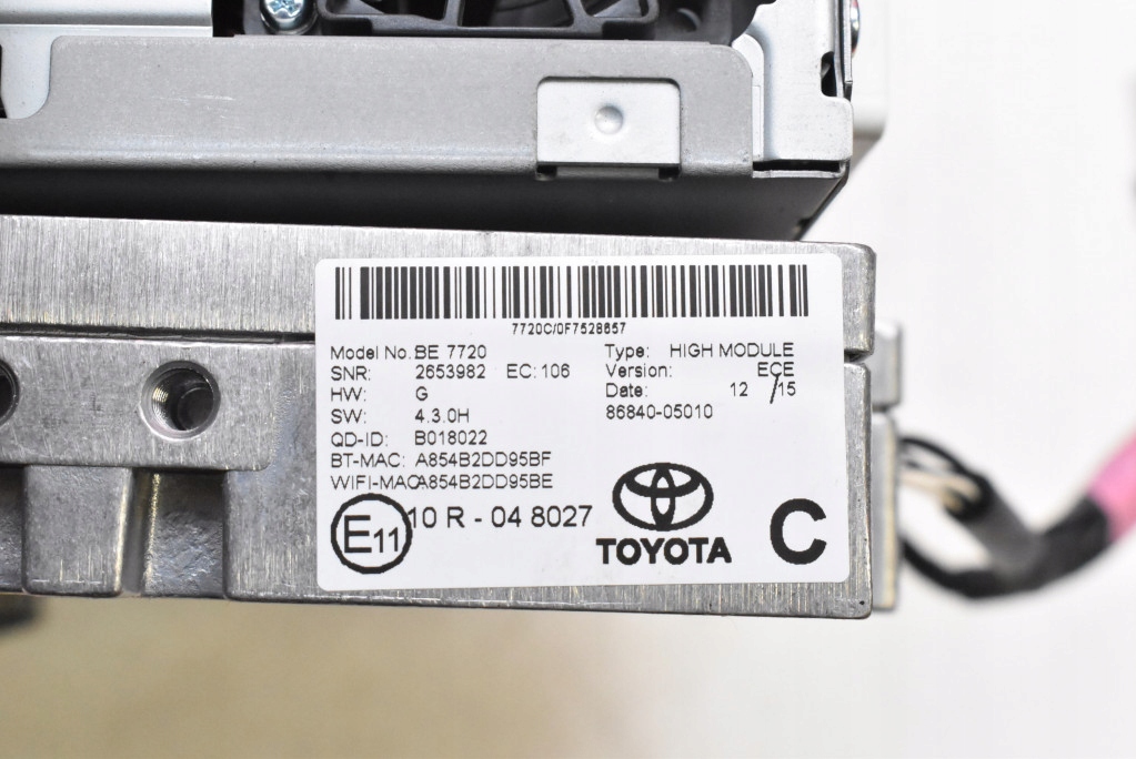 фото №9, Радио радиопроигрыватель cd navi 86140-02360 toyota auris ii e18 lift 15-18