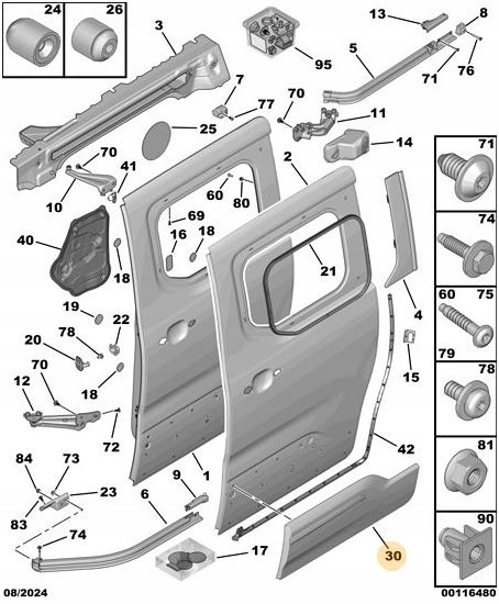 фото №3, Молдинг двері задніх лівих peugeot