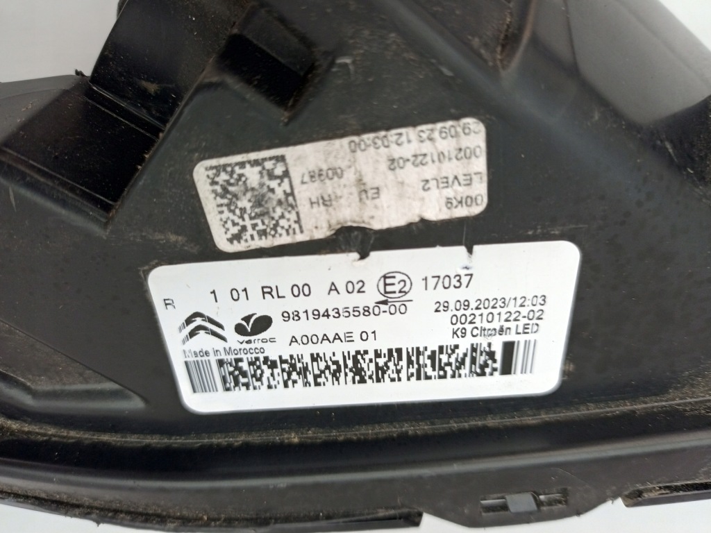 Citroen berlingo iv 4 2018- противотуманная фара led drl правый перед передний 9819435580 Оригинал