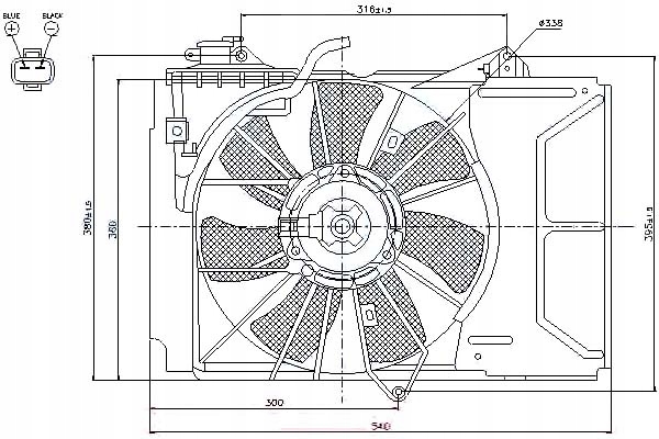 фото №1, Nissens вентилятор радіатора з корпус toyota ya