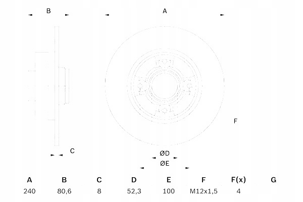фото №1, Bosch 986 479 007 диск тормозная