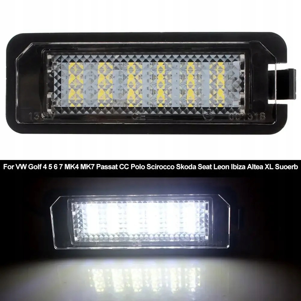 фото №8, Подсветка номерного знака регистрационный фонари led vw passat b6 golf iv v vi 4