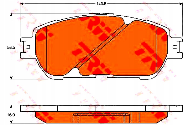 фото №1, Trw гальмівні колодки гальмівні lexus перед es 3,0 01-08 trw