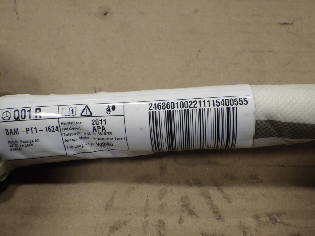 фото №5, Mercedes b-klasa w246 шторка безопасности air bag правая