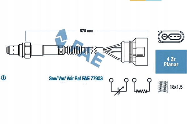 фото №2, Fae 77302 датчик лямбда-зонд