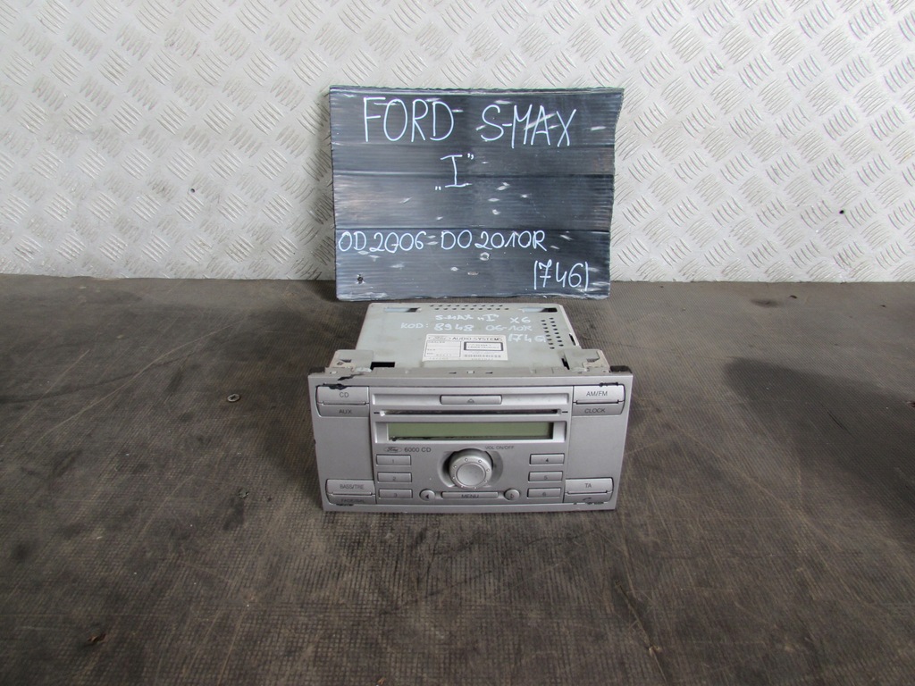фото №1, Радіо cd 6000cd ford s-max 06-10r.
