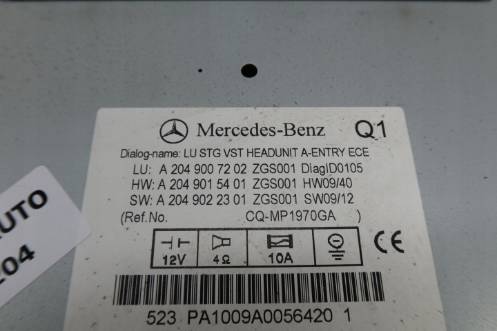 фото №6, Mercedes w204 радио 2049007202 c-klasa glk