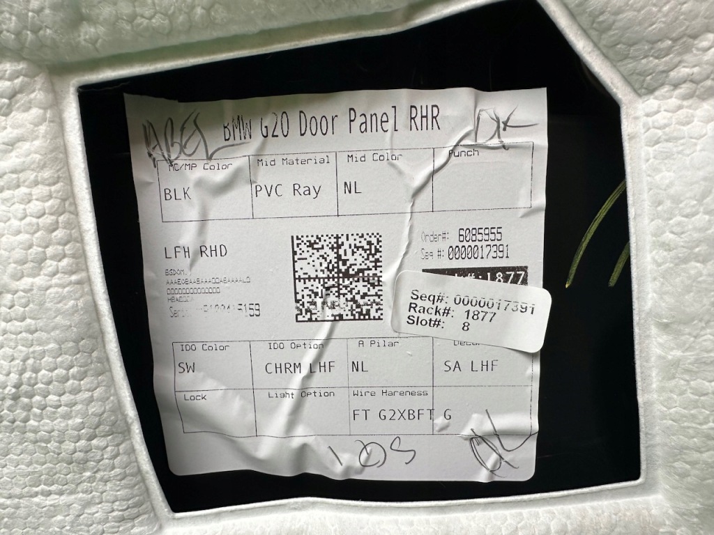 фото №6, Обивка обивка обшивка дверь bmw 3 g20 g21 niebieska нитка