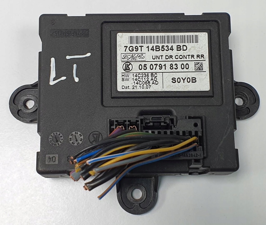 фото №1, Модуль дверь левый задняя ford mondeo mk4 7g9t-14b534-bd