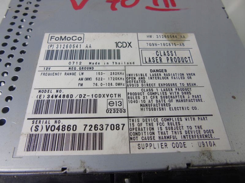 фото №2, Volvo v70 iii радіо зчитувач cd 31260541