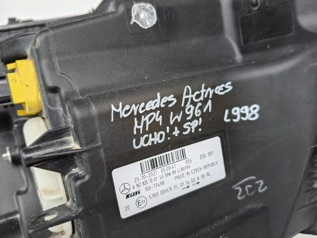 фото №9, Лампа ліва фара mercedes actros mp4 w961