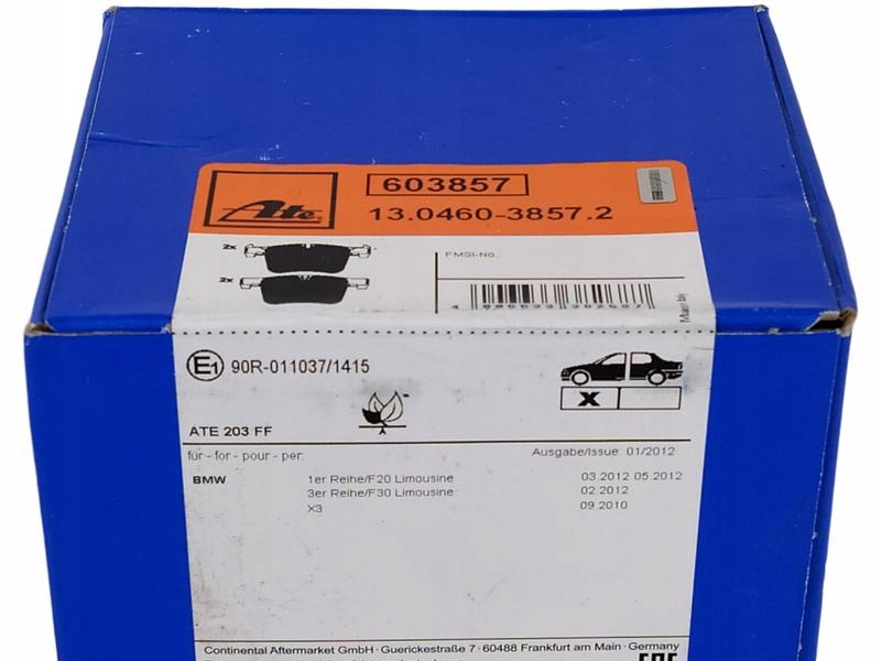 фото №13, Гальмівна колодка гальмівний kpl. перед bmw 1 f20 , 1 f21 , 2 f22, f87 , 2 f23 , 3