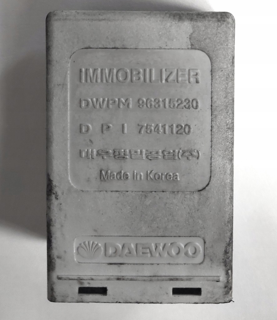 фото №1, Модуль блок управления иммобилайзер daewoo оригинальный номер 96315230