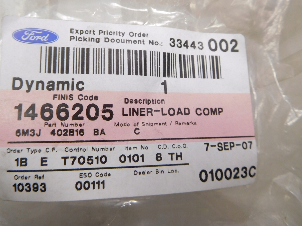 фото №8, Підкладка задній кришки ford ranger pj/pk оригінальний номер 1466205