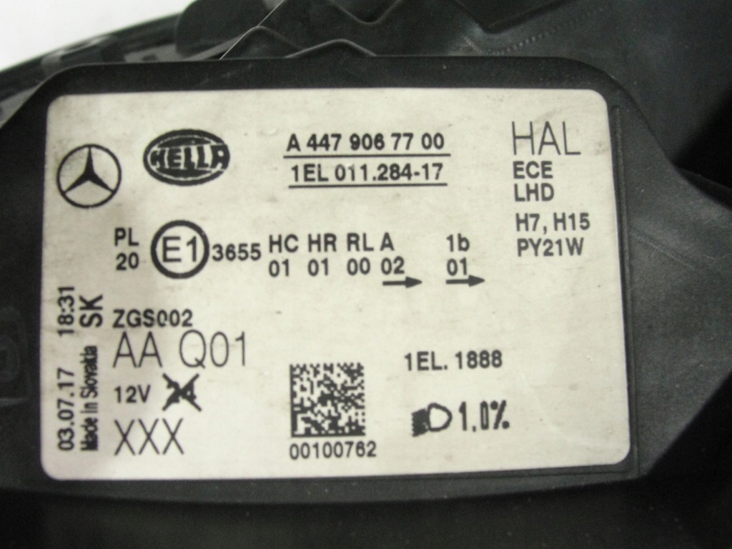 фото №5, Лампа перед левая mercedes vito w447 2014-