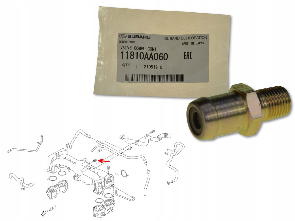 фото №1, Subaru forester iii 07-12 2.5 клапан обратный вентиляция картера