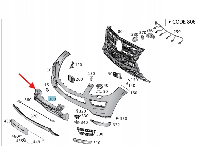 Купить Абсорбер бампера перед mercedes gl gls w166 оригинальный номер a1668850237