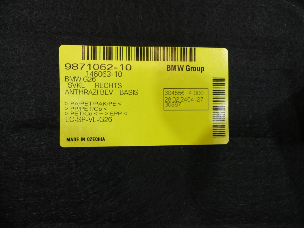 фото №9, Bmw 4 g26 обивка багажника обшивка правый 9871062