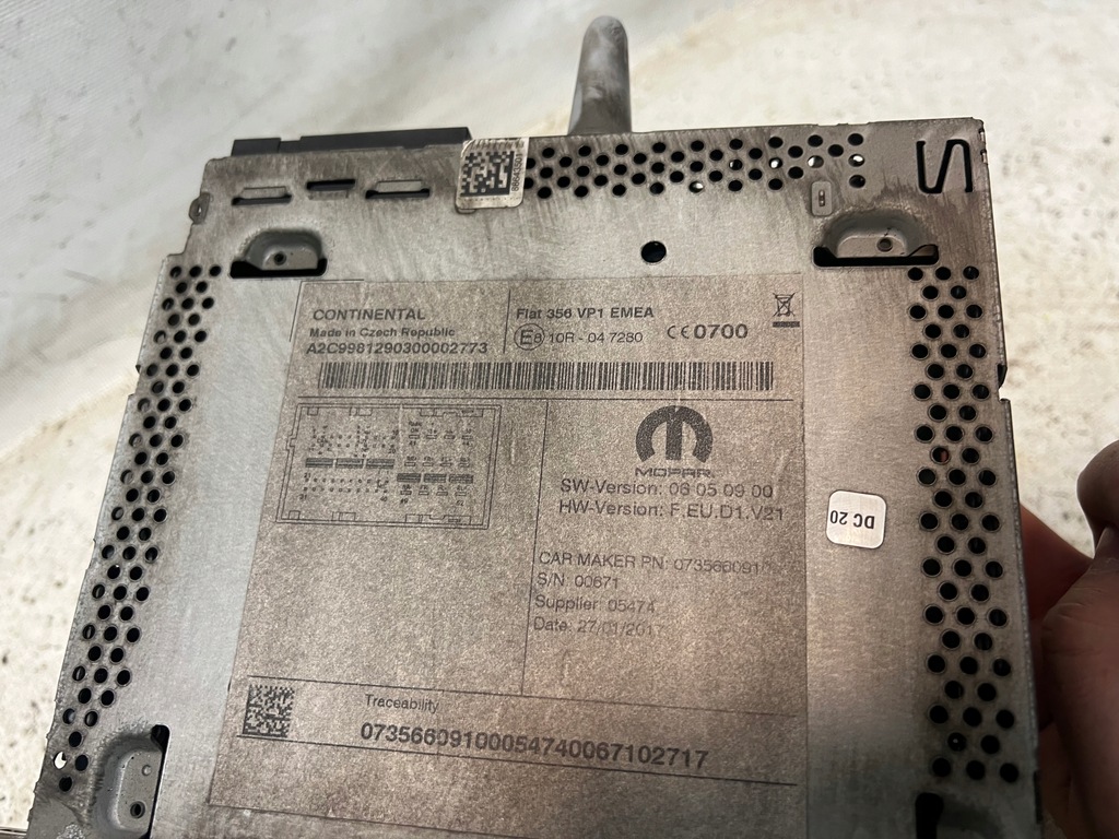 фото №4, Fiat tipo ii 15- радио радиопроигрыватель europa оригинальный номер