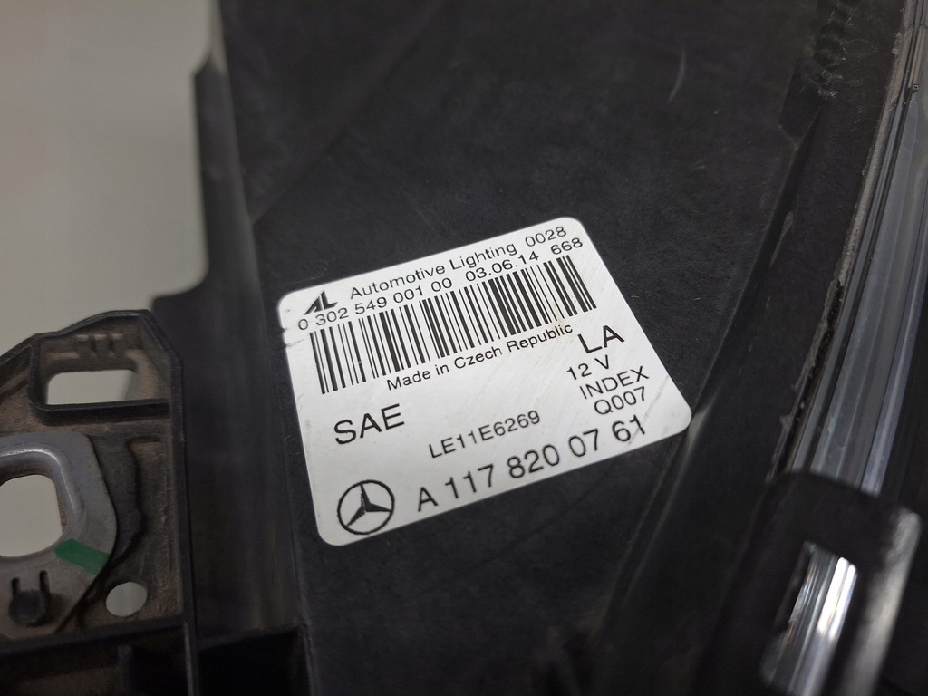 фото №14, Mercedes cla w117 лампа левая обычная h7 фара a1178200761 usa