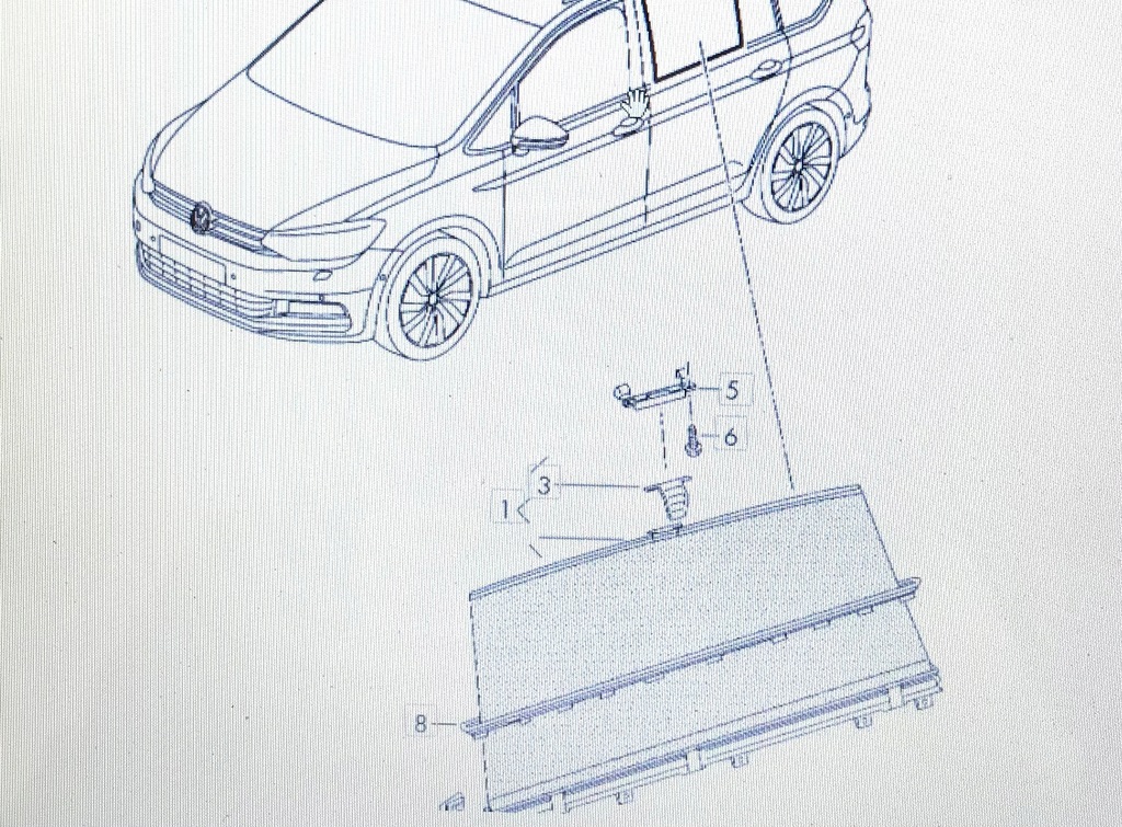 фото №9, Vw touran рамка шторка жалюзі двері задня ліва 5ta