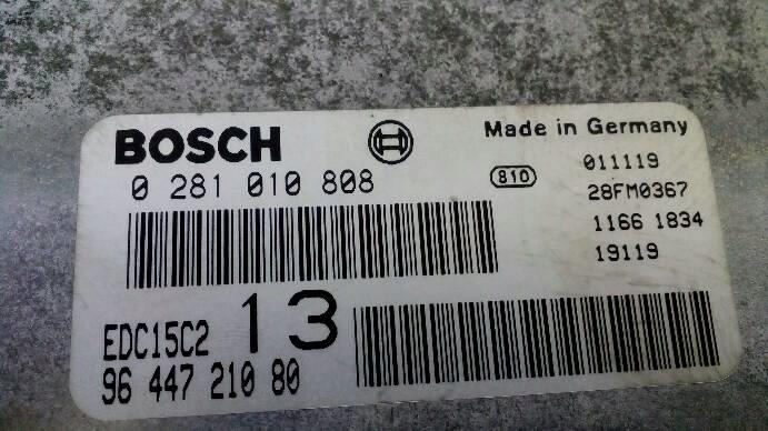 фото №8, Бортовий комп'ютер блок керування двигуна citroen c5 0281010808