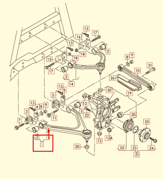 фото №10, Audi r8 42 rear lower left сторона wishbone 420505311d 2015