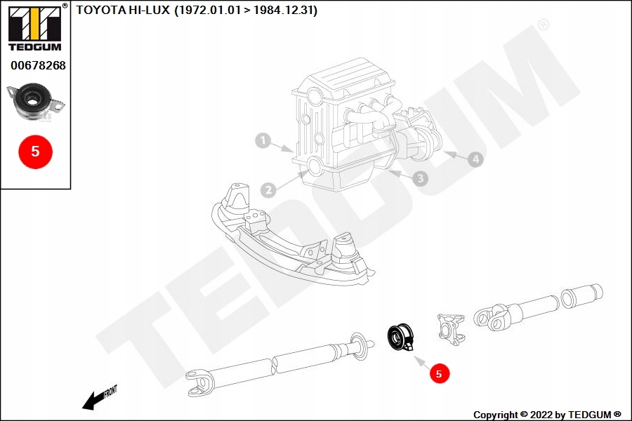 фото №14, Tedgum 00678268 подвеска, wał приводной
