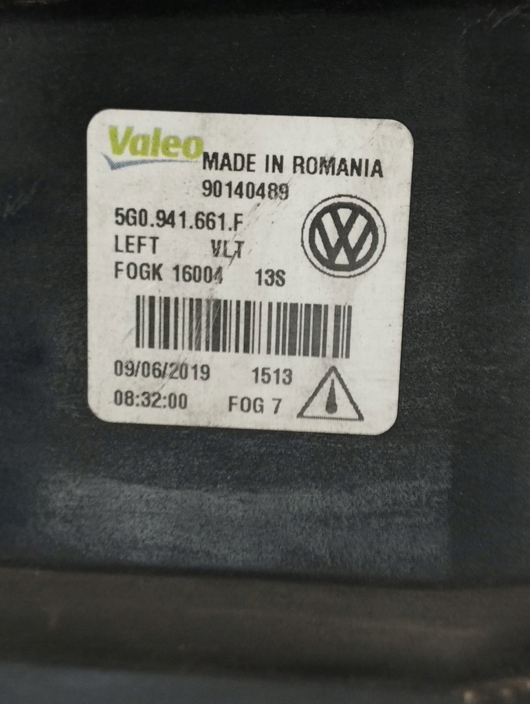 фото №14, Volkswagen golf vii 7 противотуманная фара левый перед 5g0941661f