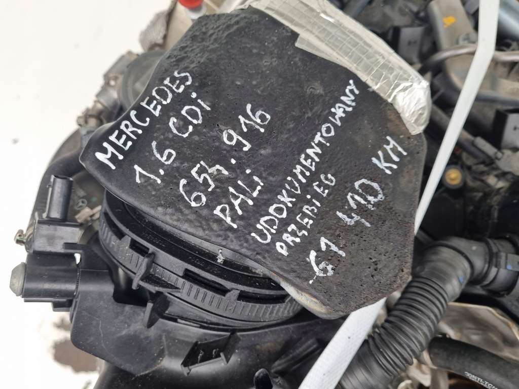 фото №16, Двигатель mercedes c205 w205 a205 1.6 cdi 160km dokumenty 61tyś 654916 654.916
