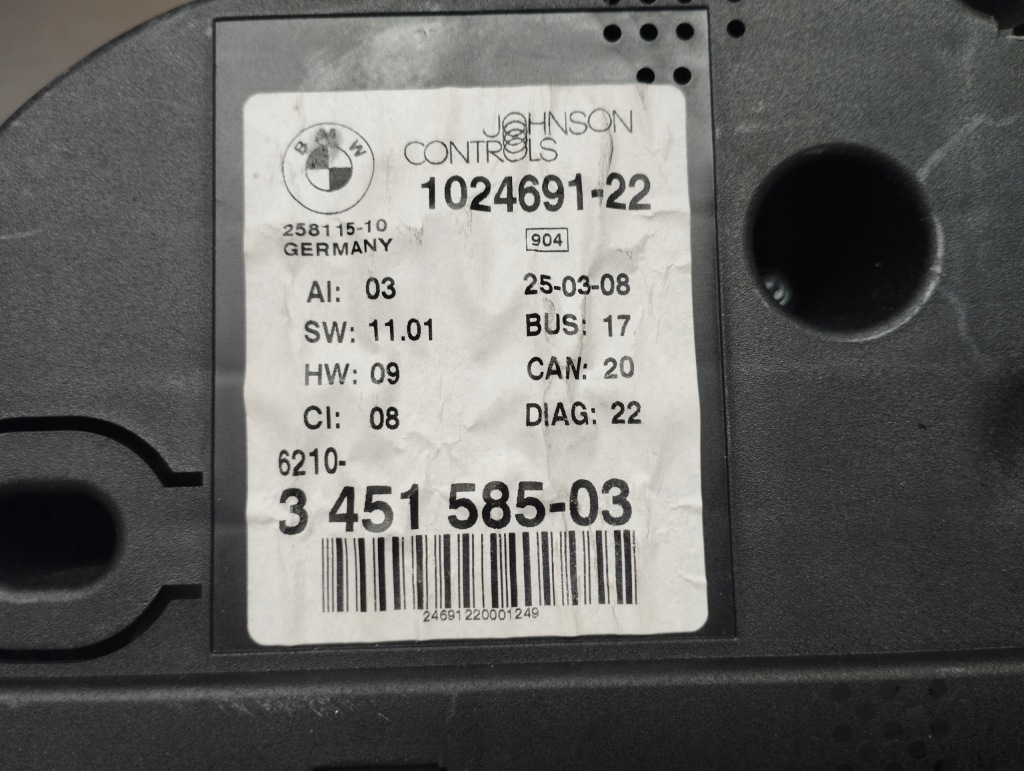 фото №8, Bmw x3 e83 лічильник прилади дизель anglik 3451585