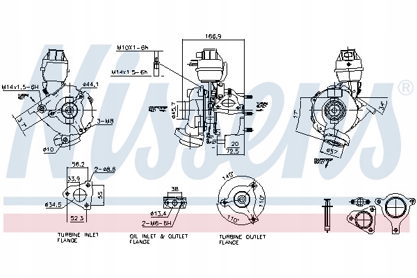 фото №15, Nissens турбонагнетатель audi a4 allroad b8 a4 b8 a5 a6 c6 a6 c7 q5