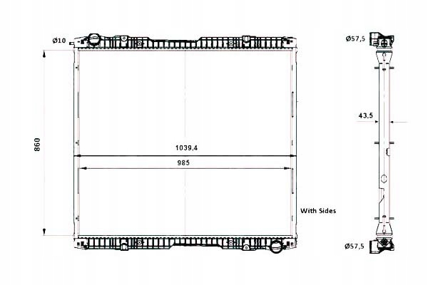 Радиатор воды nrf truck 519739 scania 4 nrf 519739 радиатор, система с Разборки