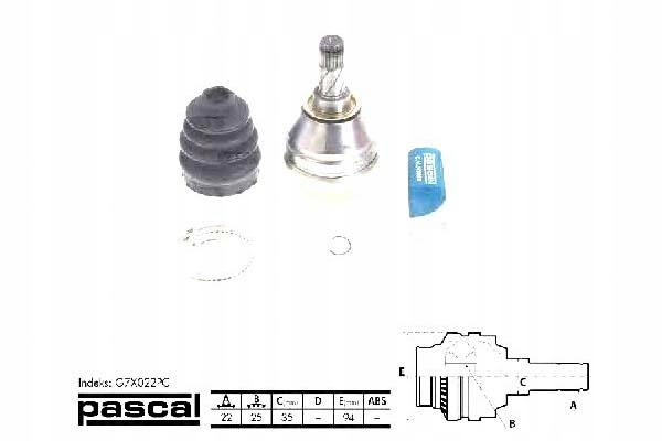 фото №2, Шарнір привідний внутрішній opel astra f calibra a