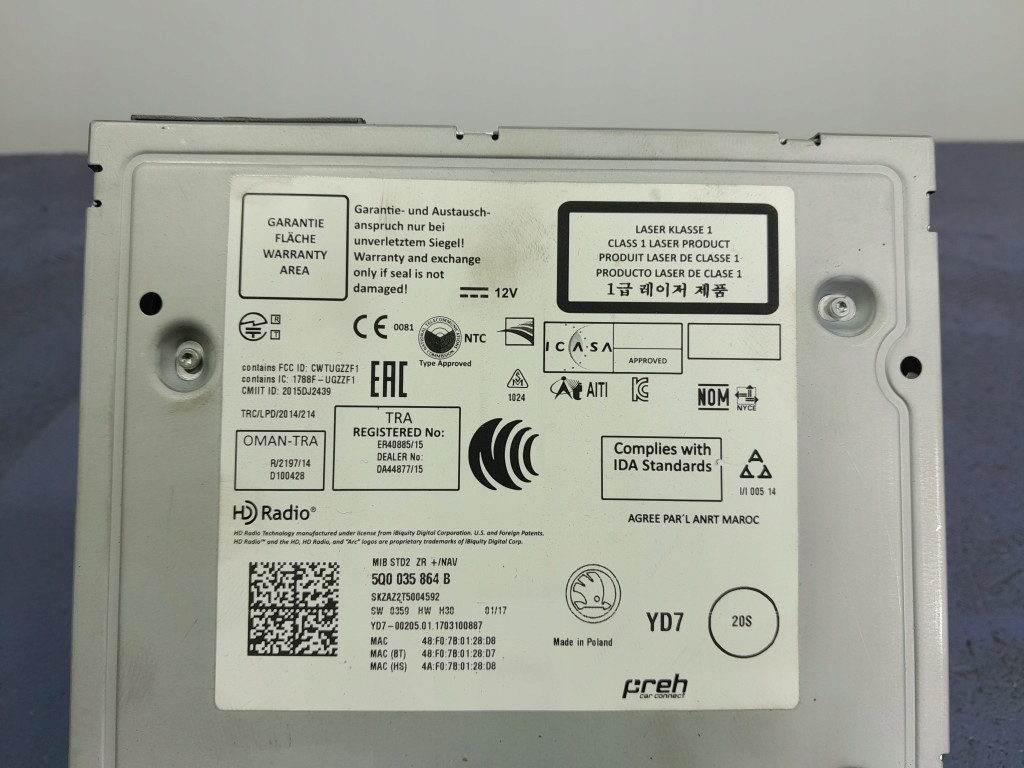 фото №6, Skoda octavia iii считыватель карта sd мультимедиа 5q0035864b