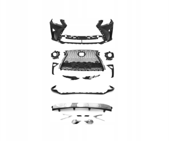 фото №1, Lexus rx f-sport 15-20 бампер перед kompletny + решітка радіатора + спойлер ґрати