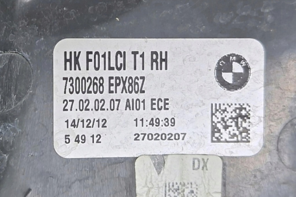 фото №8, Лампа правая задняя bmw 7 f01, f02 7300268 3.0l дизель 2013