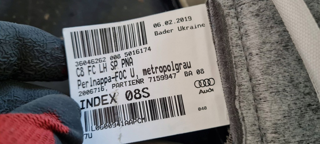 фото №15, A7 c8 4k обшивка кожа сиденье сиденье левый перед sline metropolgrau a6 c8 4k