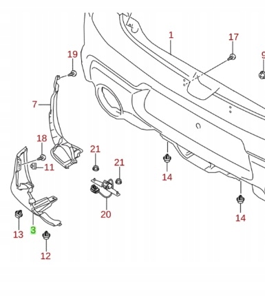 фото №10, Suzuki swift mk8 18-молдинг бампера задня sport ліва