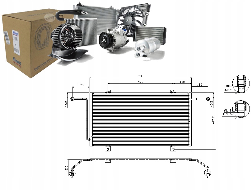 фото №1, Конденсатор кондиционера opel movano renault master