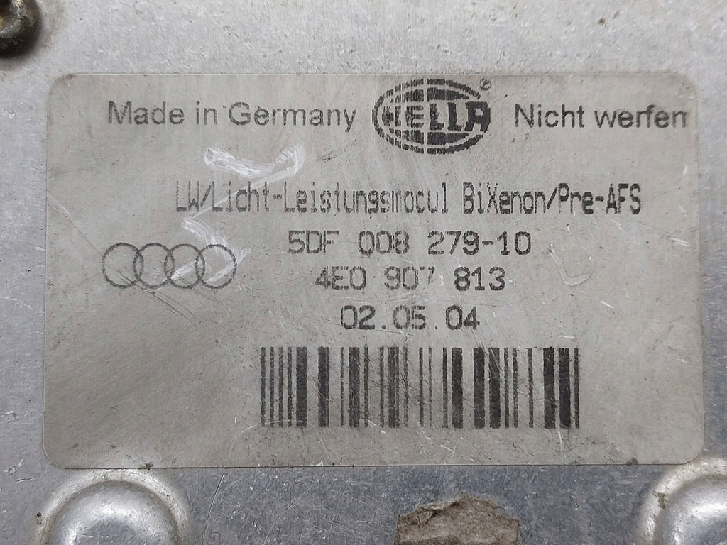 фото №7, Audi a8 d3 модуль поворота преобразователь лампы ксенон 4e0907813