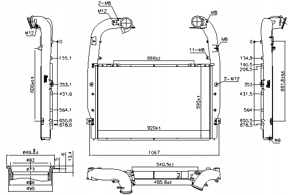фото №1, Nissens інтеркулер радіатор повітря впускний scania p g r t